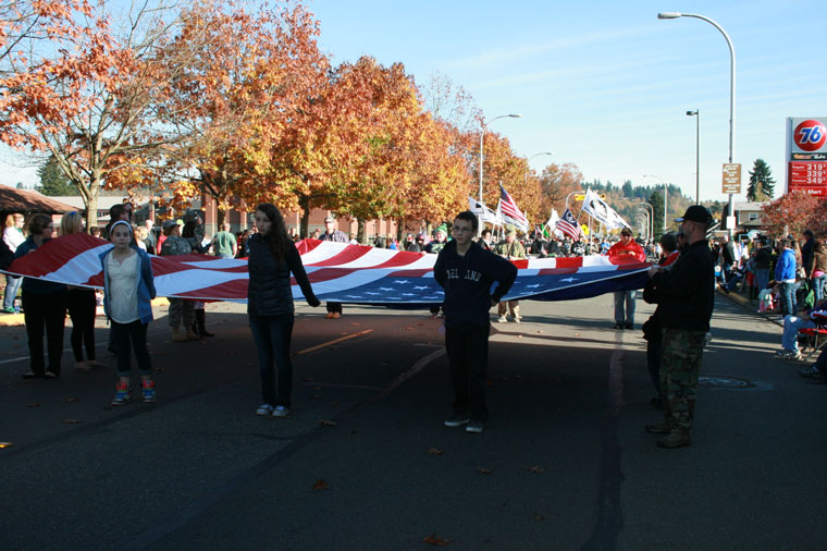 Flag takes up 2 lanes